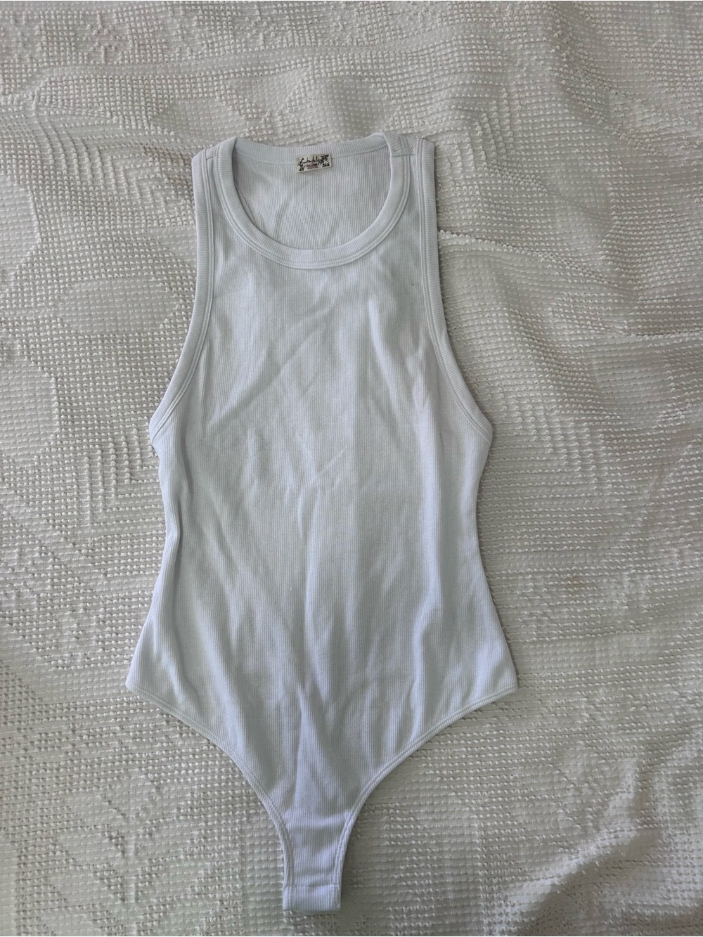 Intimately free people white ribbed bodysuit